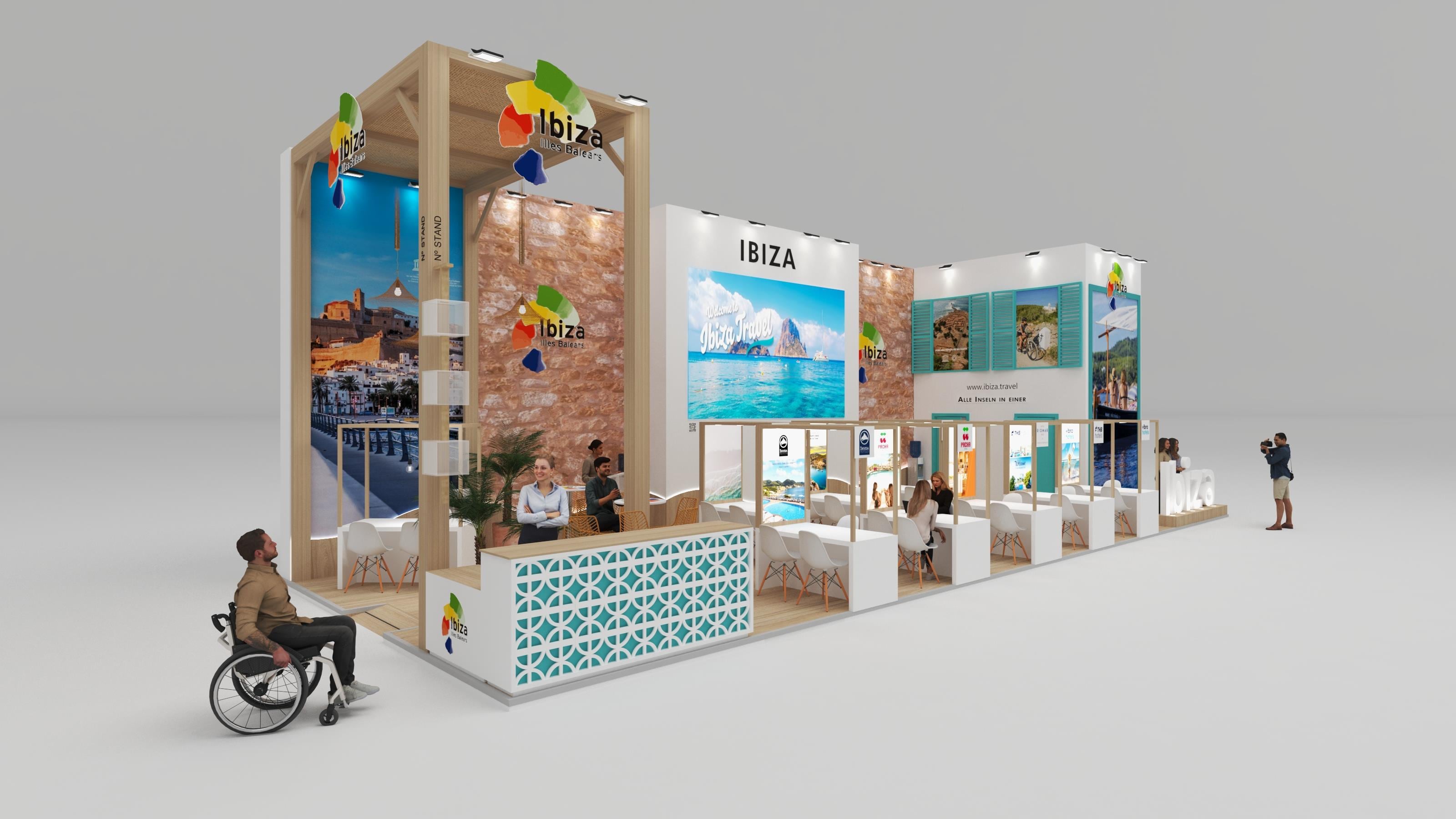 Simulación del stand de Ibiza (Consell)