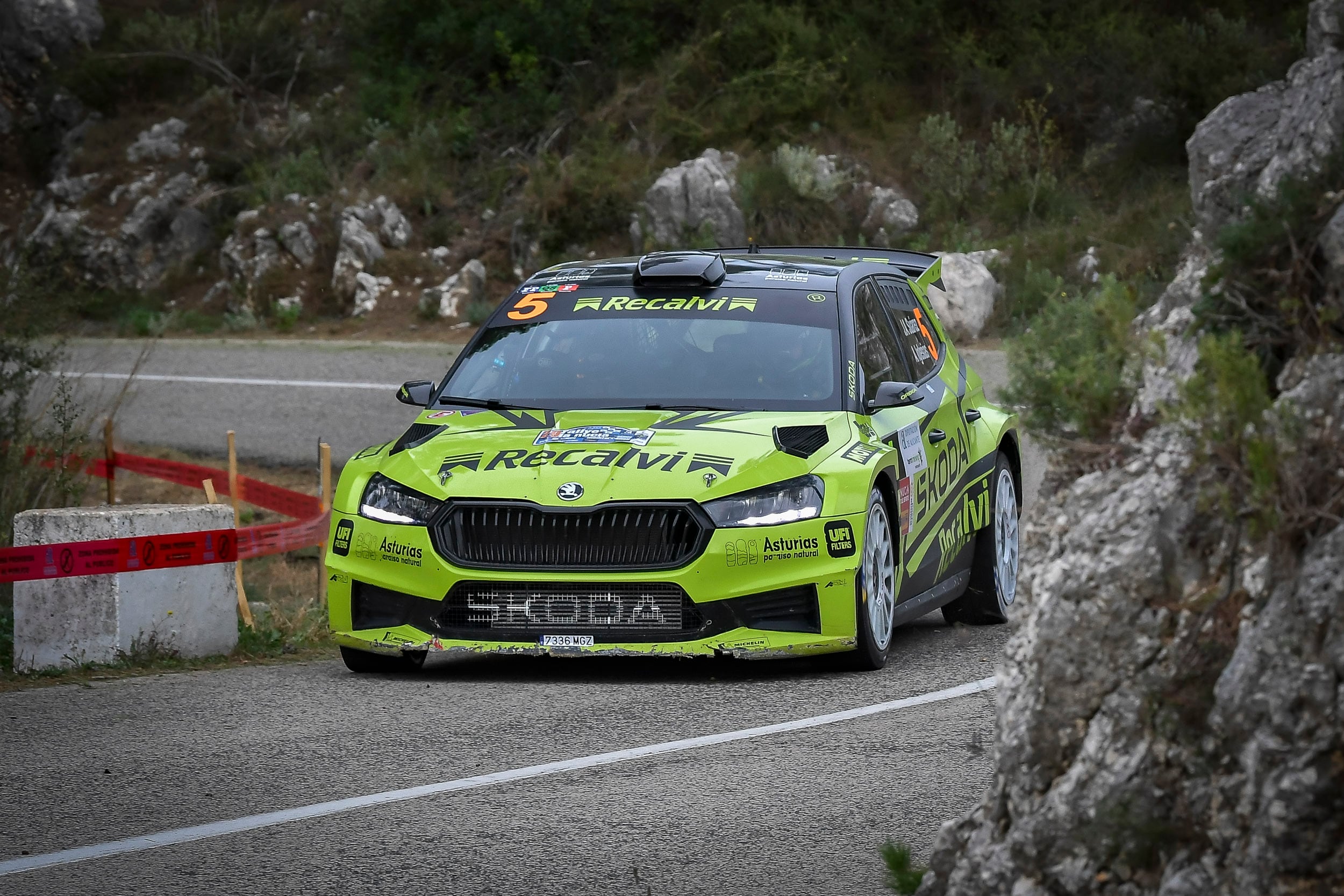 José Antonio ‘Cohete’ Suárez y Alberto Iglesias (Skoda Fabia RS Rally