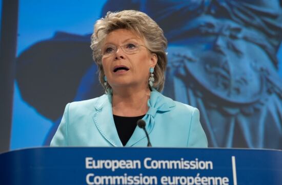 La Vicepresidenta de la Comissió Europea, Viviane Reding, aquest matí a Barcelona
