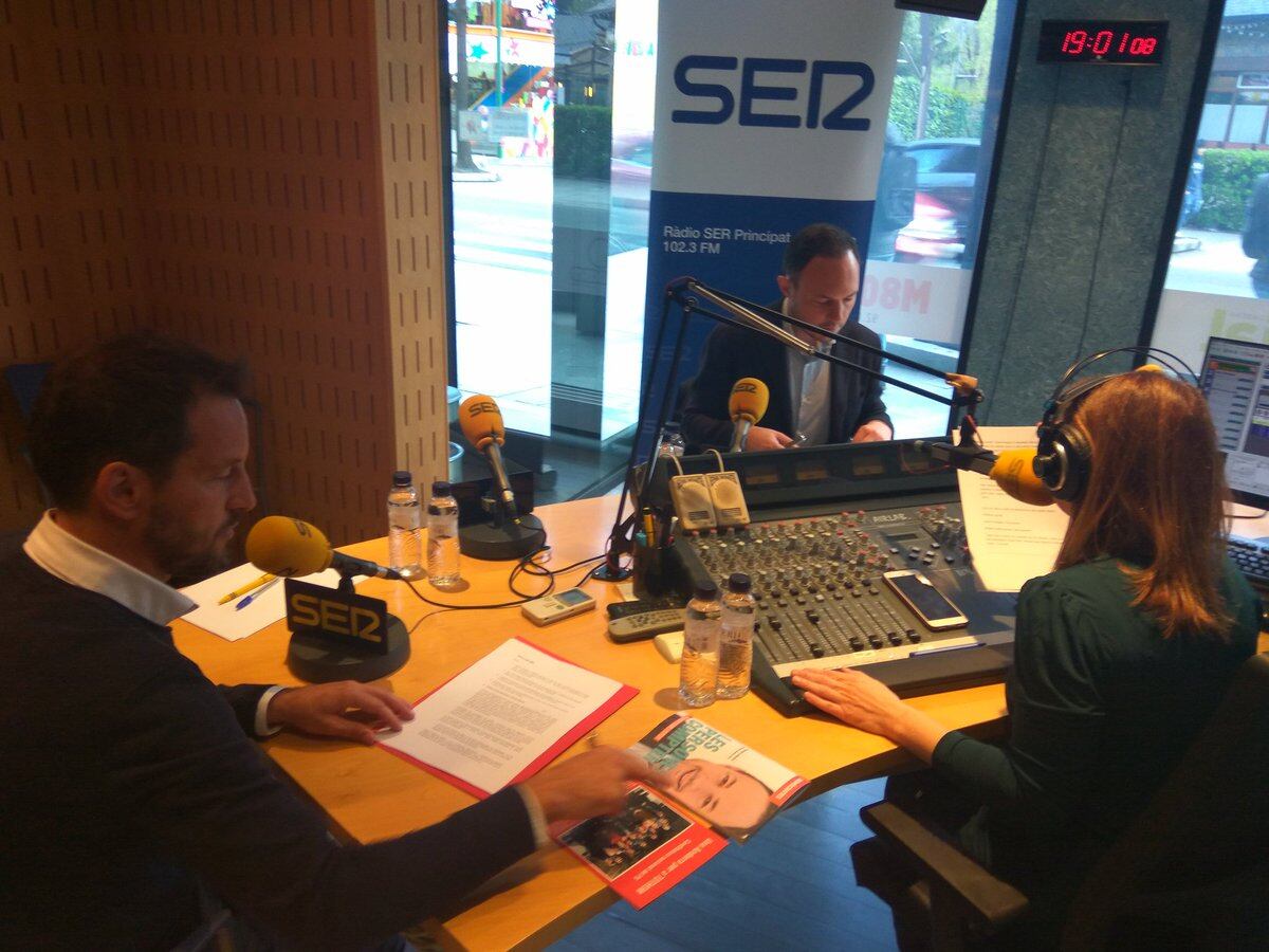 Primer debat cara a cara a Andorra entre Xavier Espot i Pere López el 2019 a Ràdio SER Principat d'Andorra.