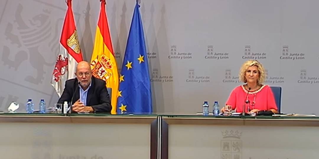 Francisco Igea y Verónica Casado en la comparecencia de este jueves