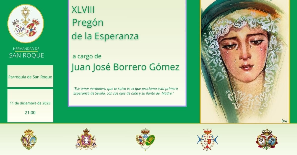 Cartel anunciador del Pregón de la Esperanza 2023