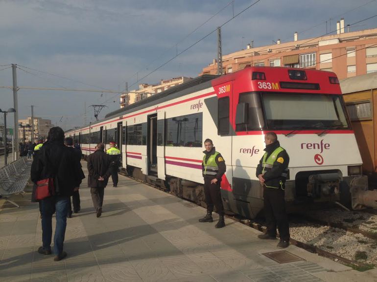 Comboi de rodalies on s&#039;ha fet el viatge inaugural de Tarragona a Reus