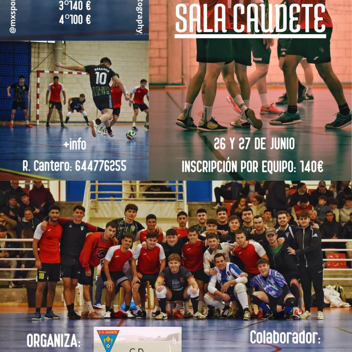 El CD Caudetano y Rubén Cantero recuperan las 24 horas de fútbol sala