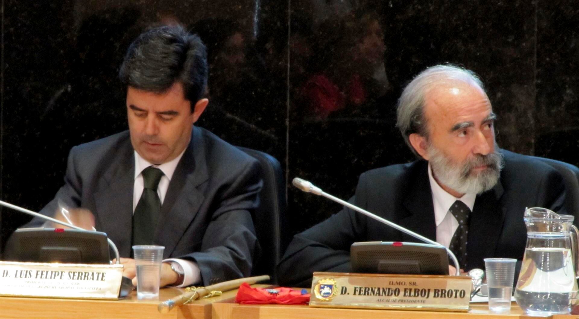 Luis Felipe y Fernando Elboj en un pleno municipal en 2006