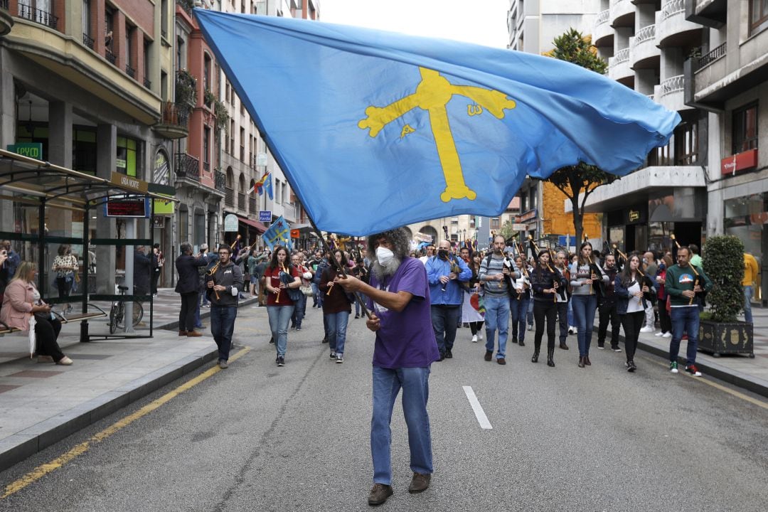 Manifestación en favor de la oficialidad. 