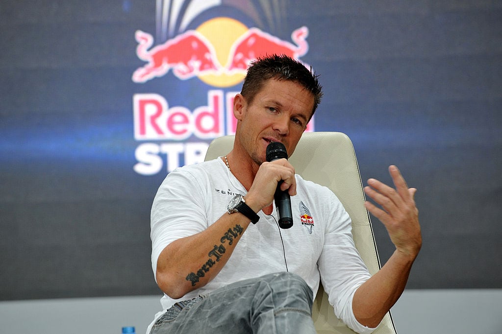 Felix Baumgartner Holds Press Conference At Red Bull Hangar-7