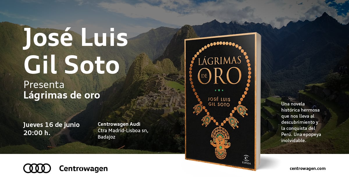 El escritor extremeño José Luis Gil Soto presenta su novela &quot;Lágrimas de Oro&quot; en Badajoz