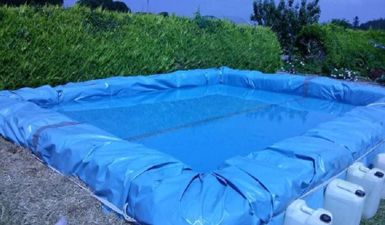 La piscina casera para combatir el calor del verano.