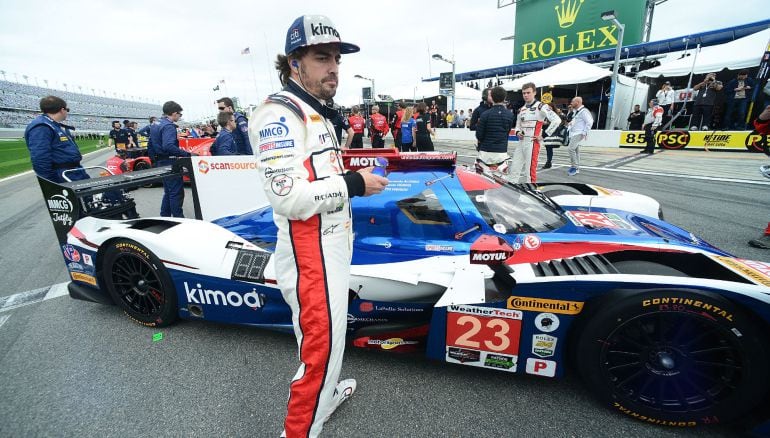 Fernando Alonso, durante su &#039;aventura&#039; en las 24 Horas de Daytona.