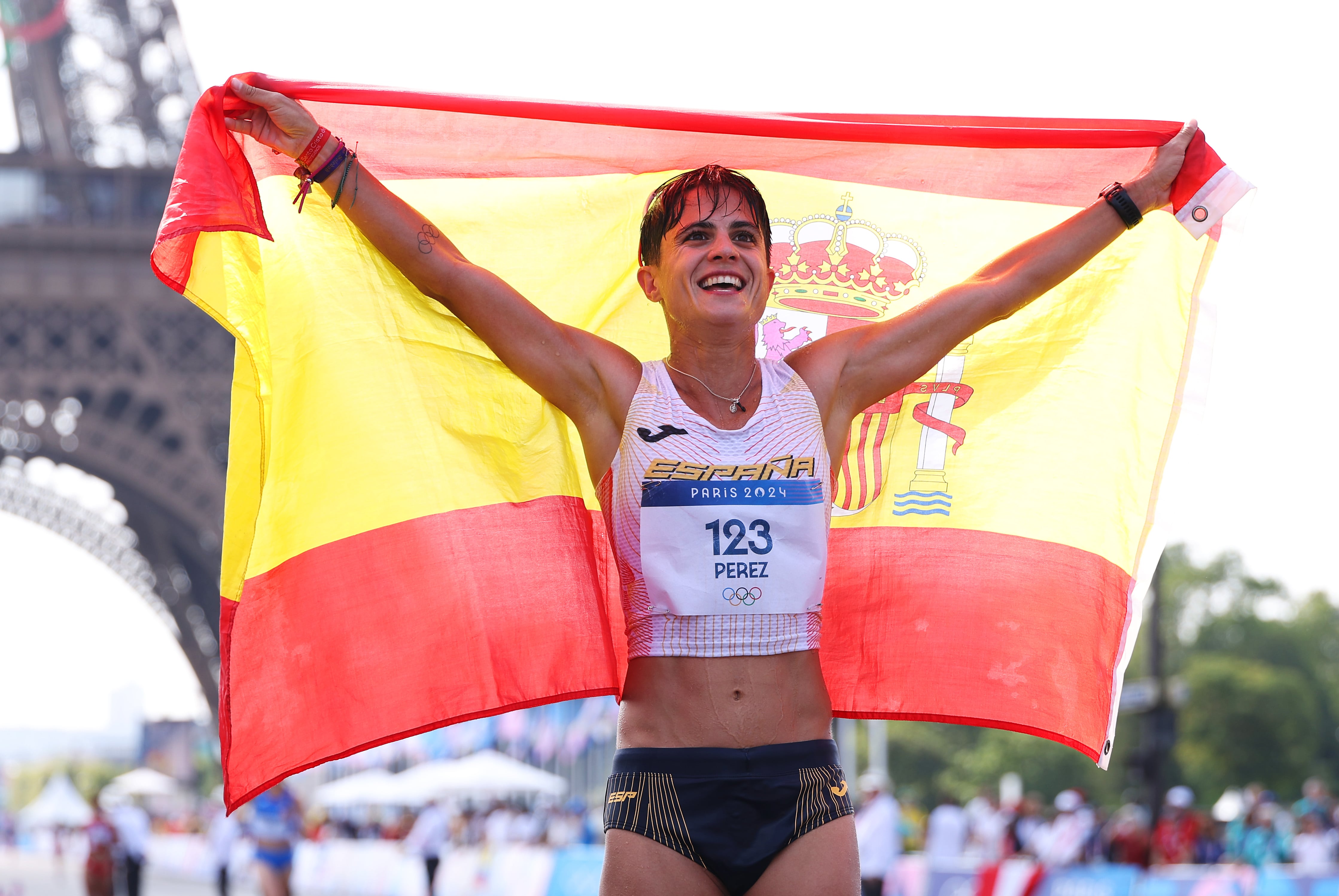 María Pérez celebra su plata en los JJOO de París 2024