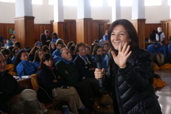 Carmenza Saldías, durante un momento de su charla en Montserrate