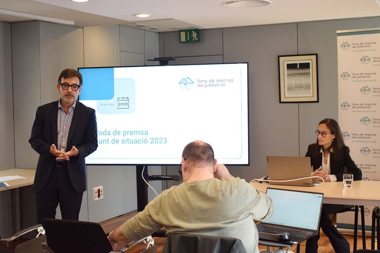 El president del Fons de Reserva de Jubilació, Jordi Cinca, en la presentació de resultats l&#039;any passat.