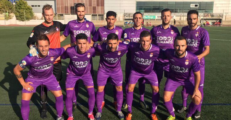 Once inicial del Real Jaén en un partido de esta temporada.