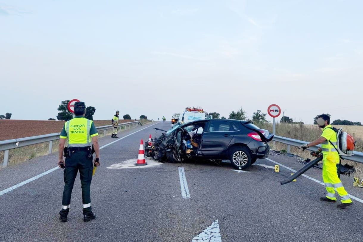 Imagen de uno de los vehículos siniestrados.