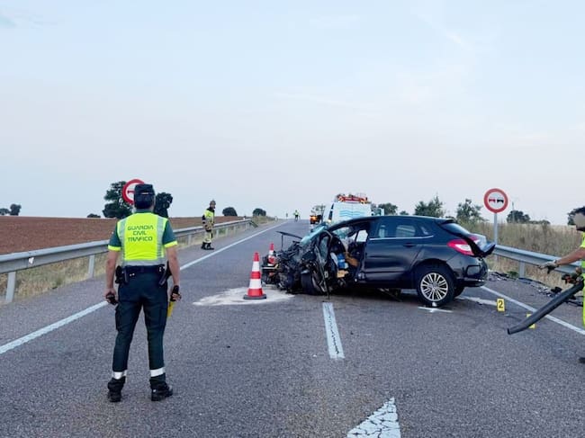 Imagen de uno de los vehículos siniestrados.