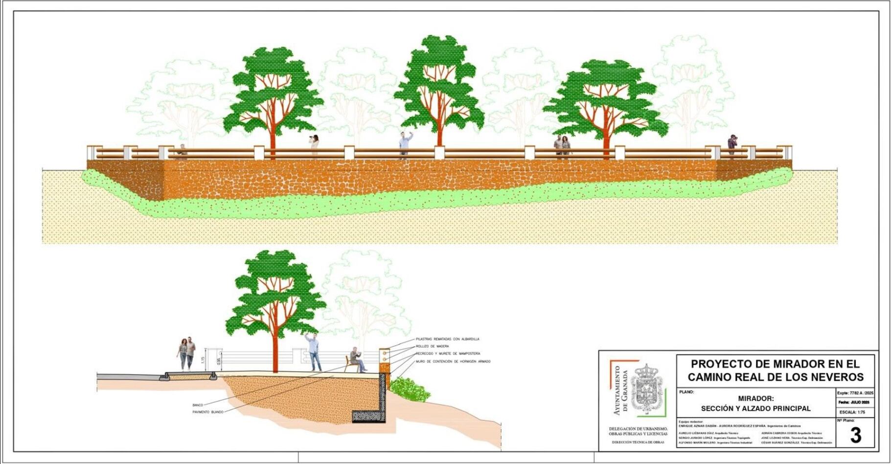 El Ayuntamiento de Granada creará el &#039;Mirador de la Vega&#039; situado en el Camino Real de los Neveros.