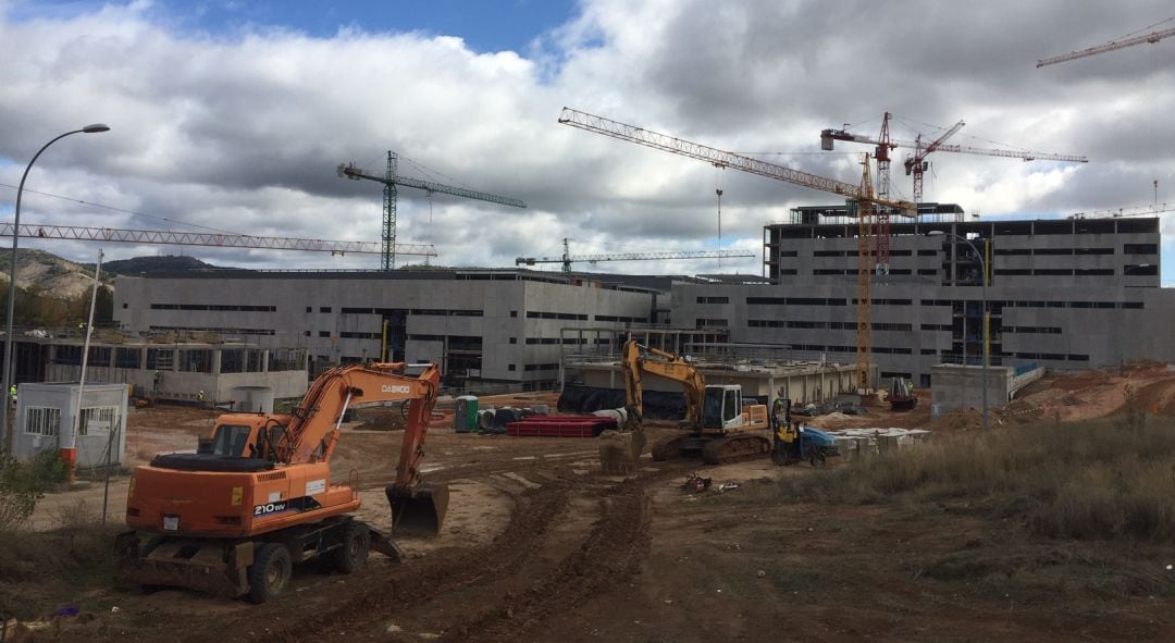 Las obras del hospital el pasado mes de octubre