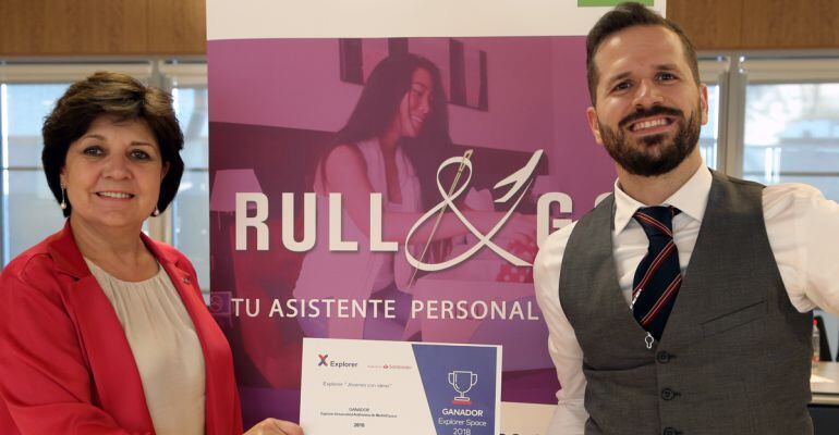 La decana de Empresariales, Isabel Heredero, y el creador de RULL&GO, César Rull