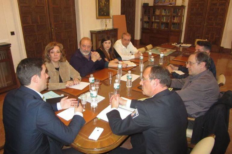 Reunión de Antidio Fagúndez con los representantes de la Junta Pro-Semana Santa el pasado año