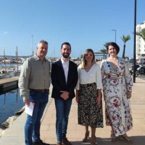 De Cura, junto al resto de candidatos en Ibiza y la candidata a la presidencia del Govern