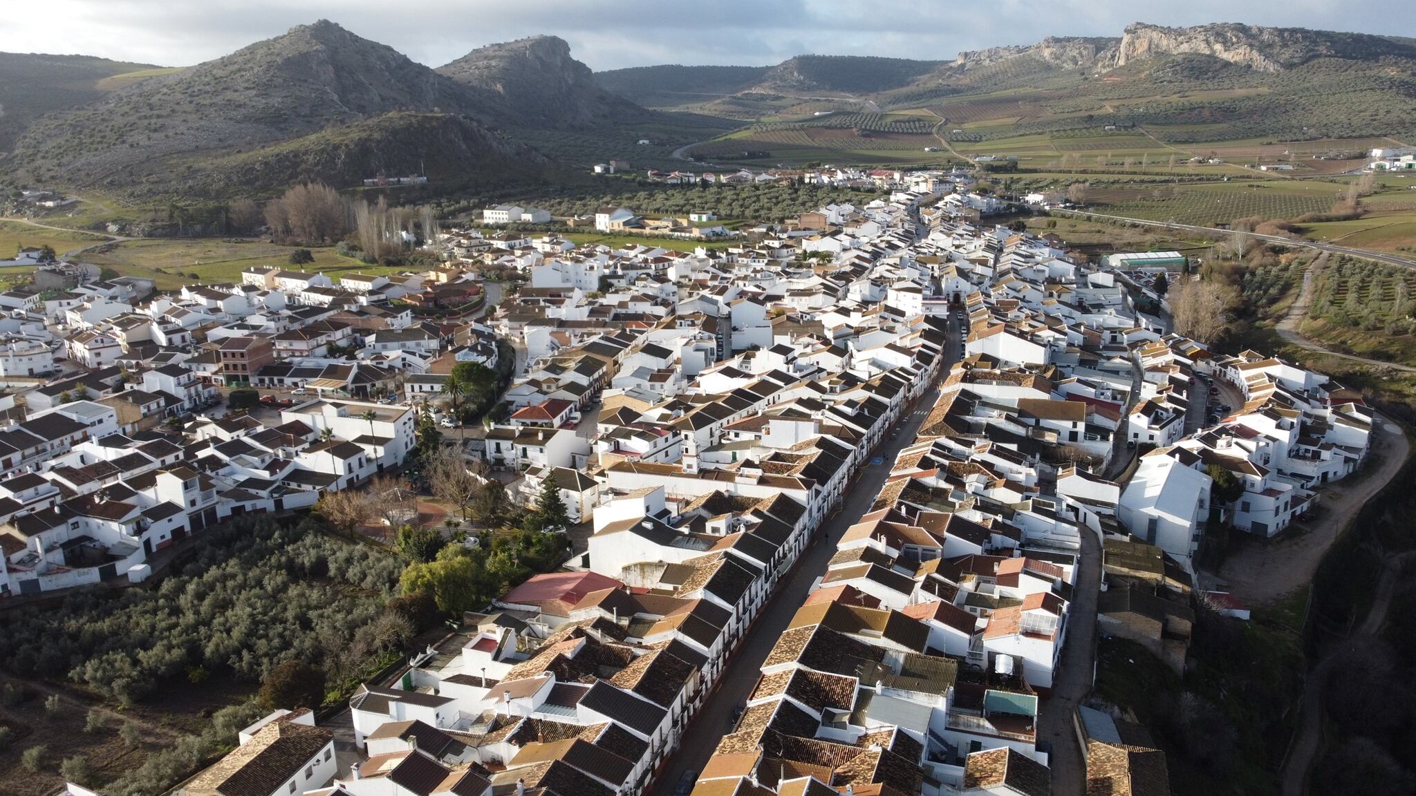 Imagen aérea del municipio de la Serranía de Ronda