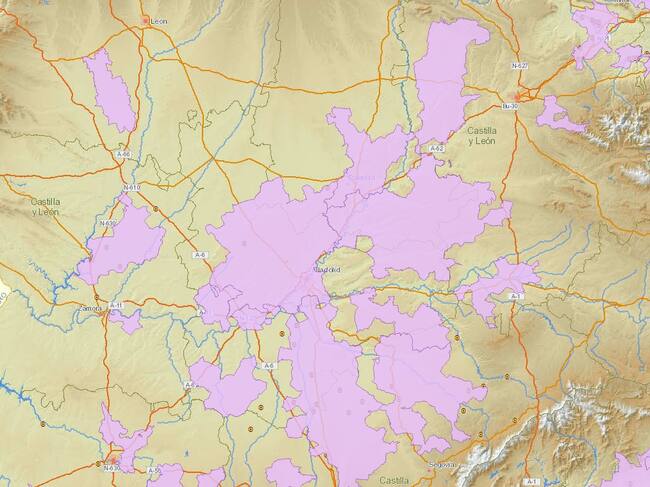 Mapa de las aguas subterráneas de Valladolid afectadas por nitratos