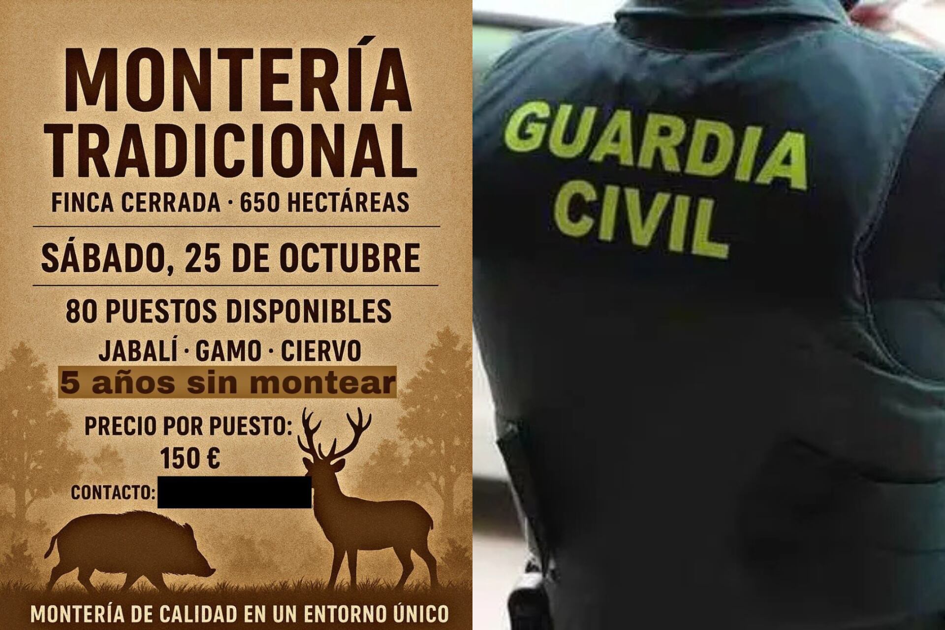 Anuncio perteneciente a las estafa y miembro de la Guardia Civil