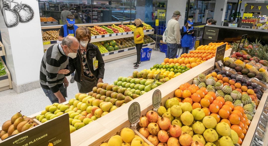 Frutería de un supermercado.