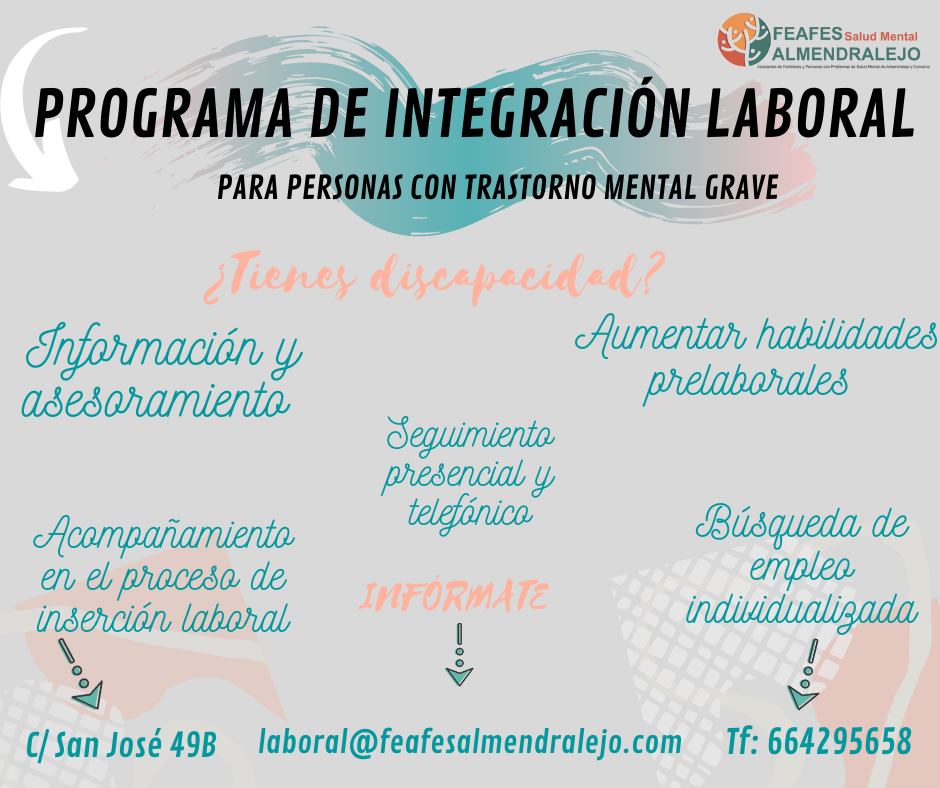 Programa de empleo y competencias laborales Feafes Almendralejo