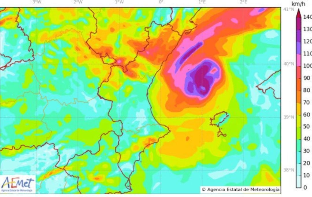 Mapa de previsión de la gota fría