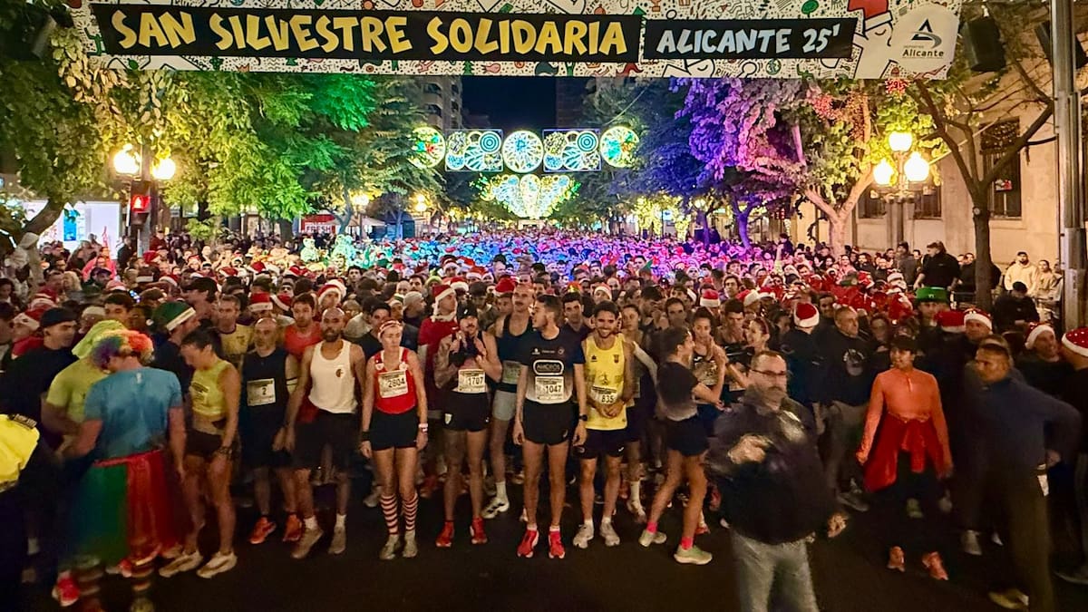 San Silvestre solidaria de récord con más de 5.000 corredores en Alicante