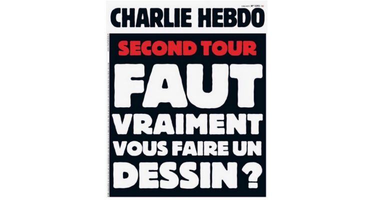 Portada del 3 de mayo del semanario satírico &#039;Charlie Hebdo&#039;.