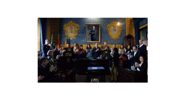 Foto del acto celebrado en el consistorio algecireño.