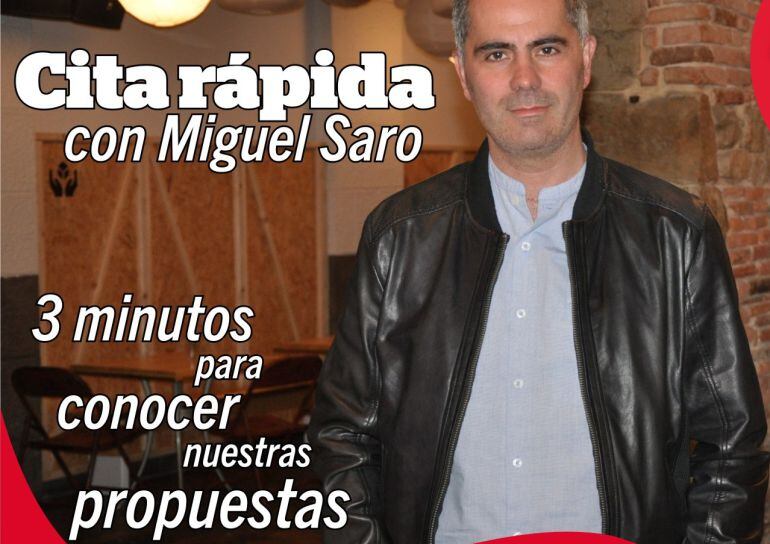 Fotografía de la iniciativa, en la que aparece el candidato Miguel Saro.