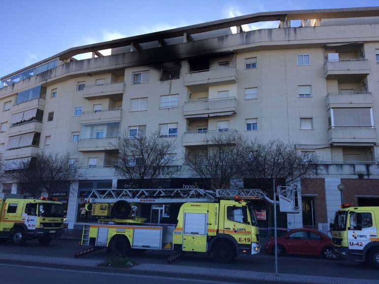 Imagen de la vivienda incendiada