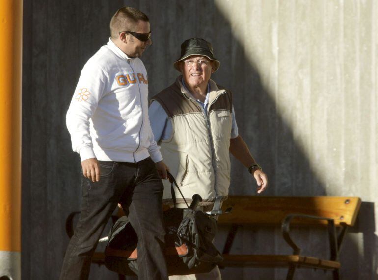 Manuel Charlín, en su salida de la cárcel