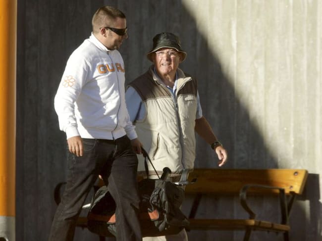 Manuel Charlín, en su salida de la cárcel