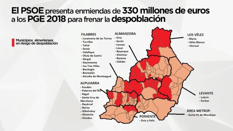 Campo de Tabernas y Los Vélez, los más castigados.