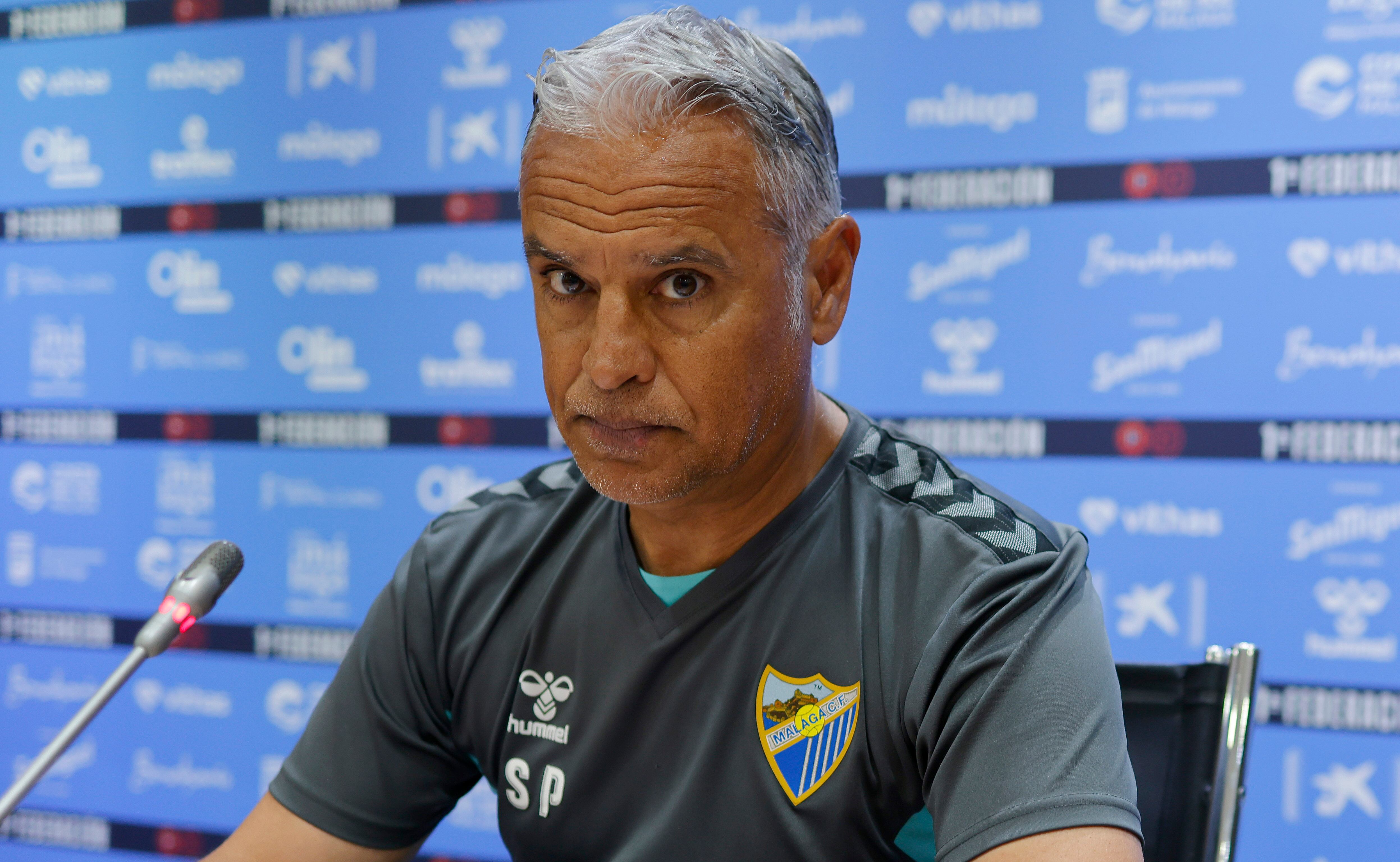 Sergio Pellicer, en la sala de prensa de La Rosaleda