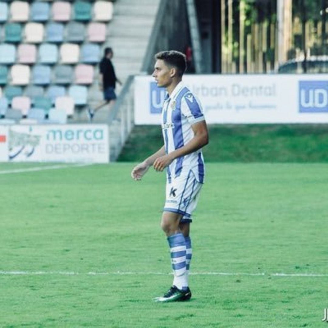 Alex Petxarroman, actuando en un partido con el Sanse