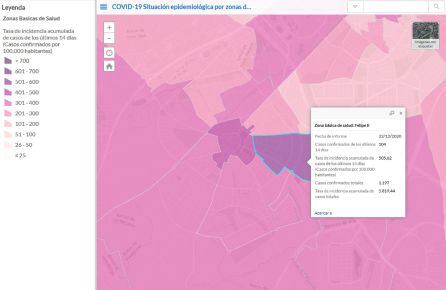 Situación epidemiológica actual de la ZBS de Felipe II, en Móstoles