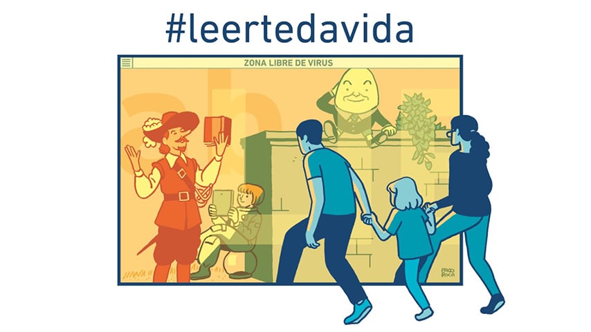 Ilustración de Paco Roca para la campaña #Leertedavida del CEPLI.