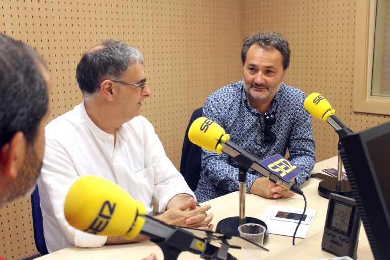 José Ferrándiz, director del Instituto de Cultura Juan Gil Albert y Francesc Sanguino, director del Teatro Principal