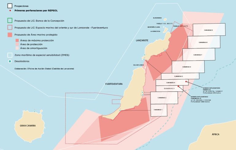 Zona de sondeos y LIC