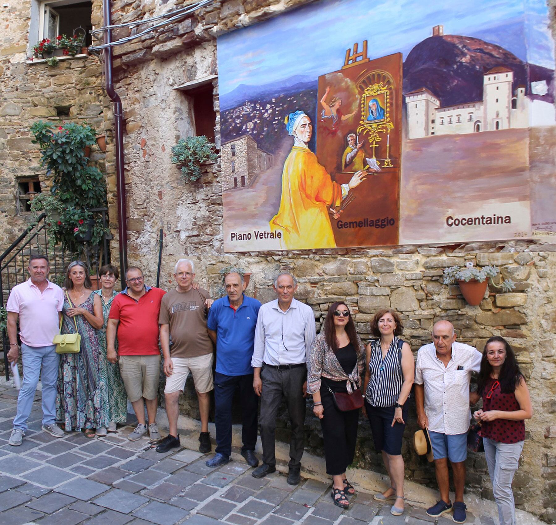 Paco Payá, junto al resto de la expedición contestana en tierras italianas