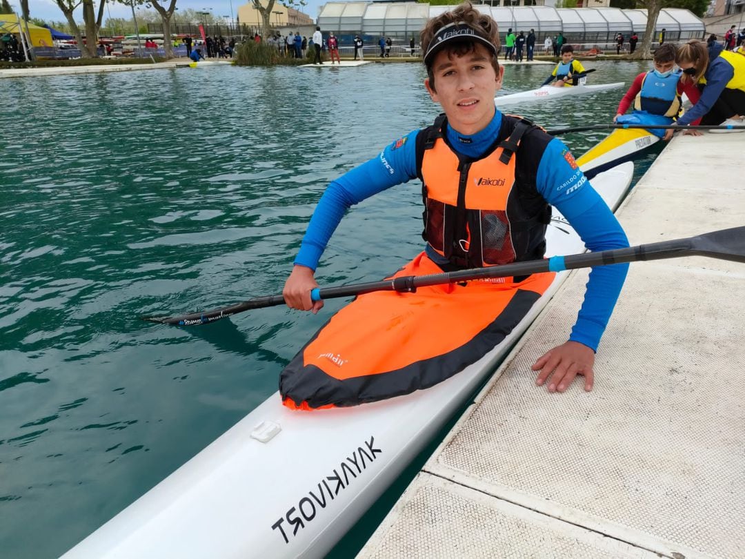 Eloy Woelke en su kayak.