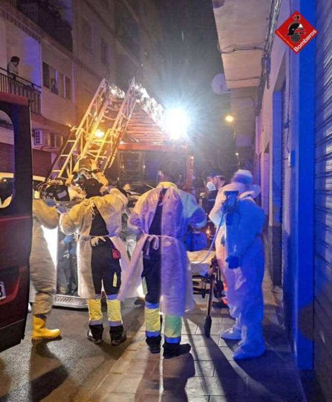 Intervención de los bomberos en Elda