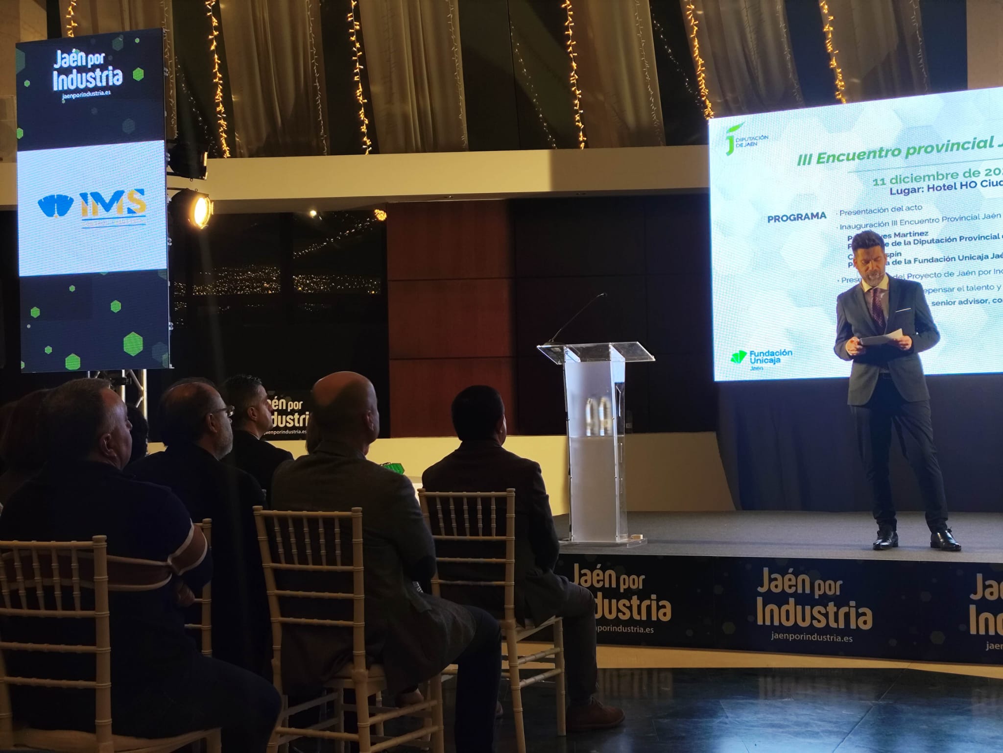 Tercer encuentro Jaén por Industria, presentado por José Gómez.