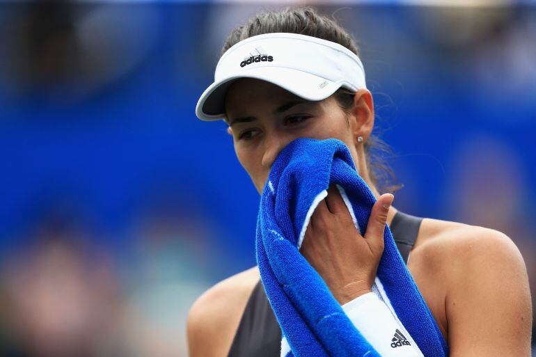 Muguruza durante el partido contra Barty